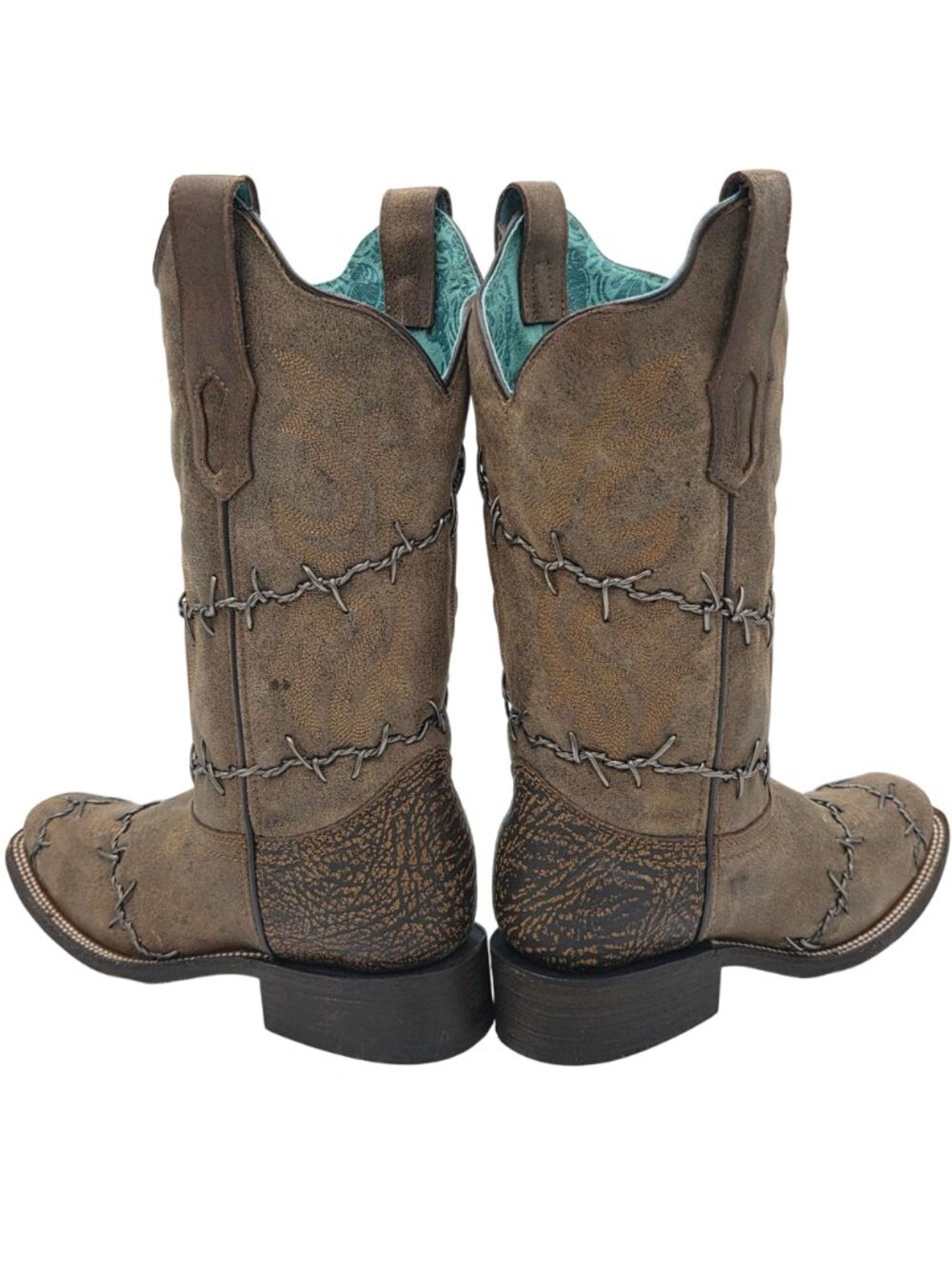 NEW Corral Barbed Wire Womens 8.5M A3815 Leather Cowboy Cowgirl Western Boots - Picture 7 of 16
